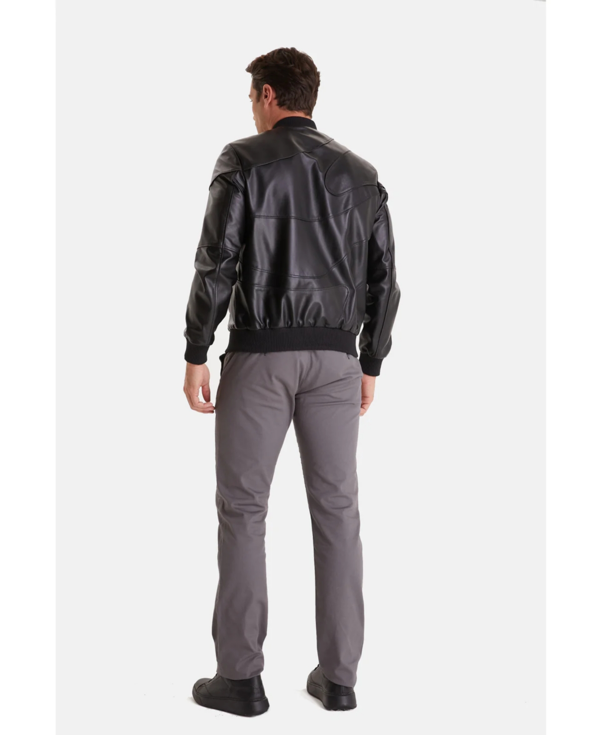 Furniq Uk Men's Leather Jacket,- Black