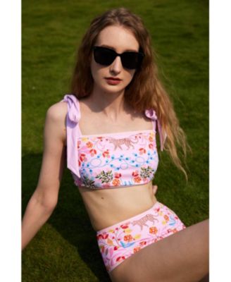 Women's Pink Blossom Reversible Two-Piece Swimsuit