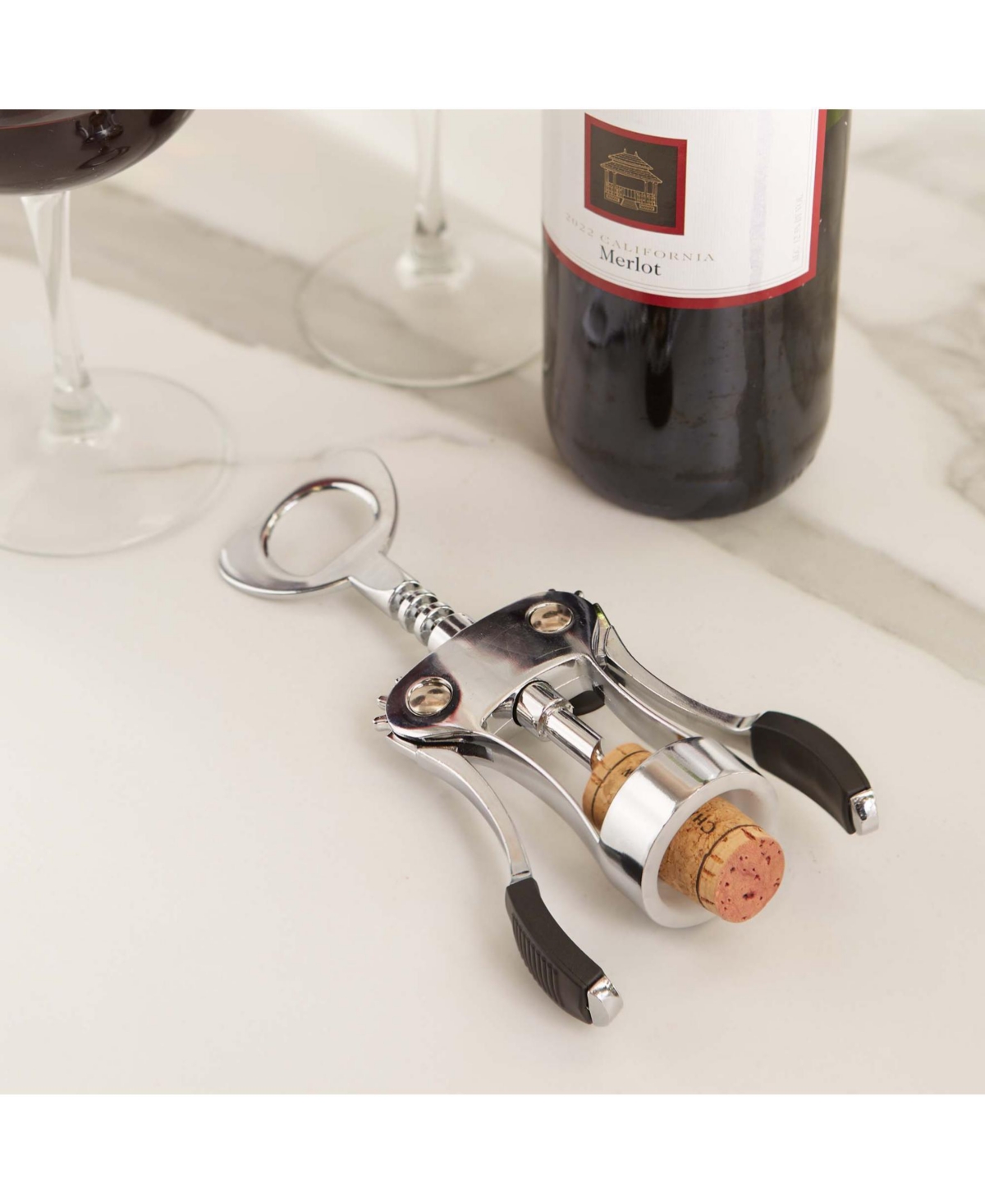 Shop Rsvp International Winged Gear Driven Wine Opener 7x3x1.5" In Black