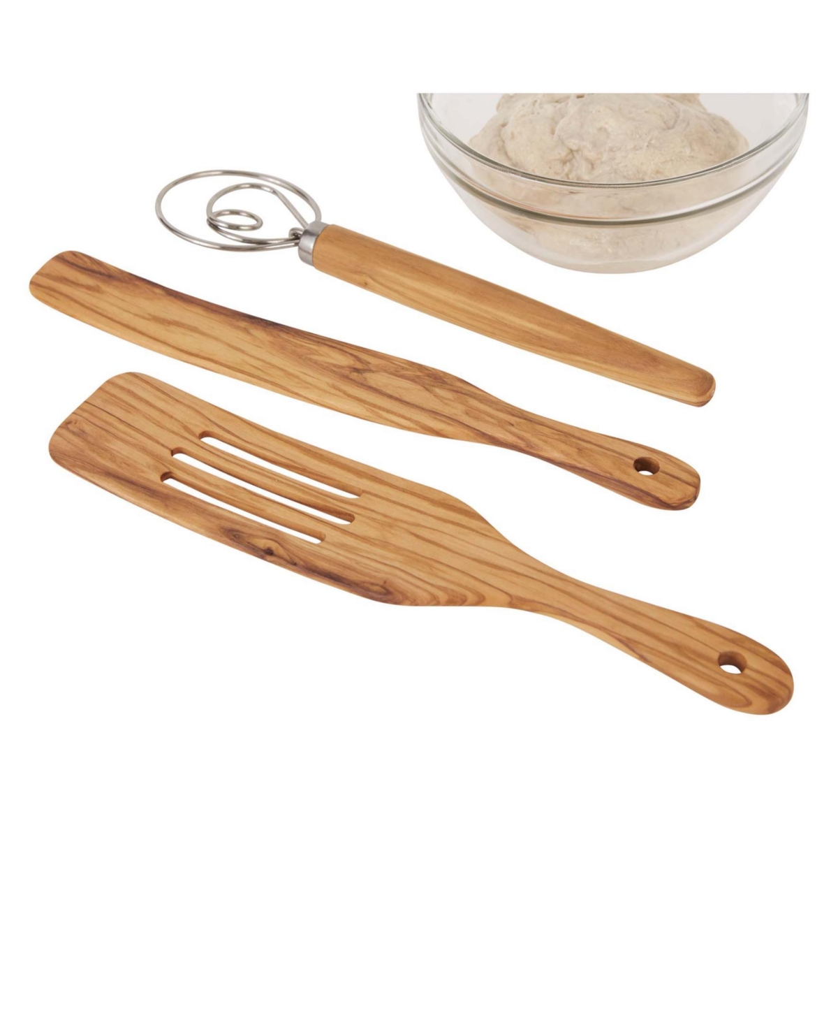Rsvp International Basic Olive Wood 12.5" X 1.5" Spurtle In Brown
