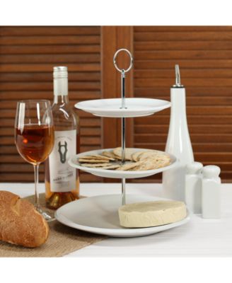 Porcelain 3-Tier Dessert Serving Stand