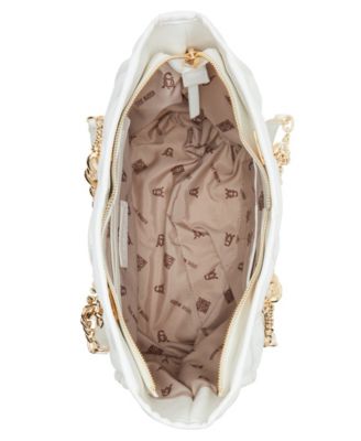 Katt Faux Leather Quilted Tote with Pouch