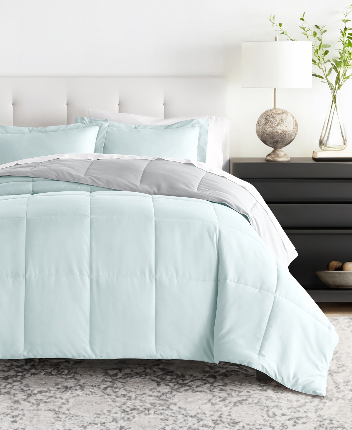 ienjoy Home All Season Lightweight Down Alternative Reversible 3-Pc. Comforter Set,