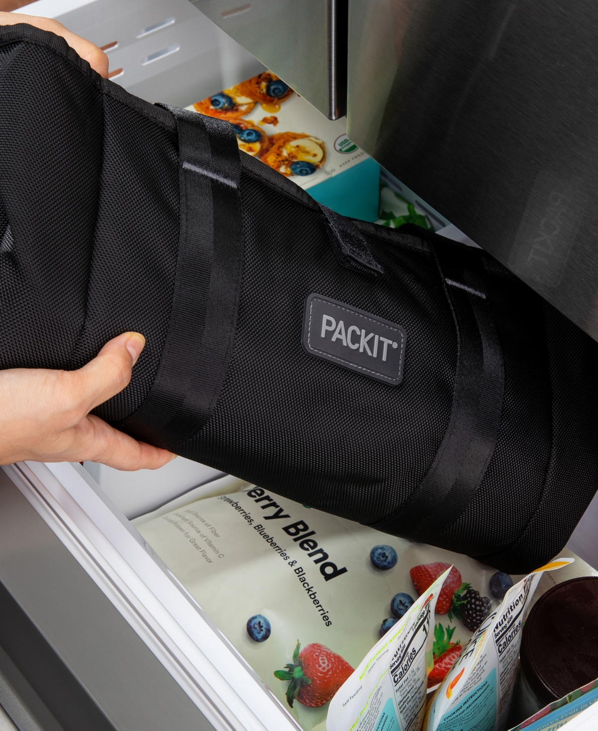 Pack It Freezable Carry Tote In Black,grey