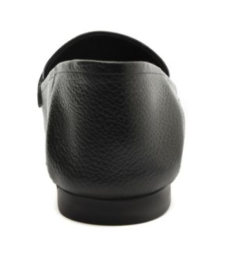 Emma Horse Bit Pebble Leather Classic Loafers