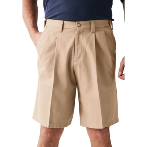 Мужские KingSize Big & Tall Wrinkle-Free Expandable Waist Pleat Front Shorts