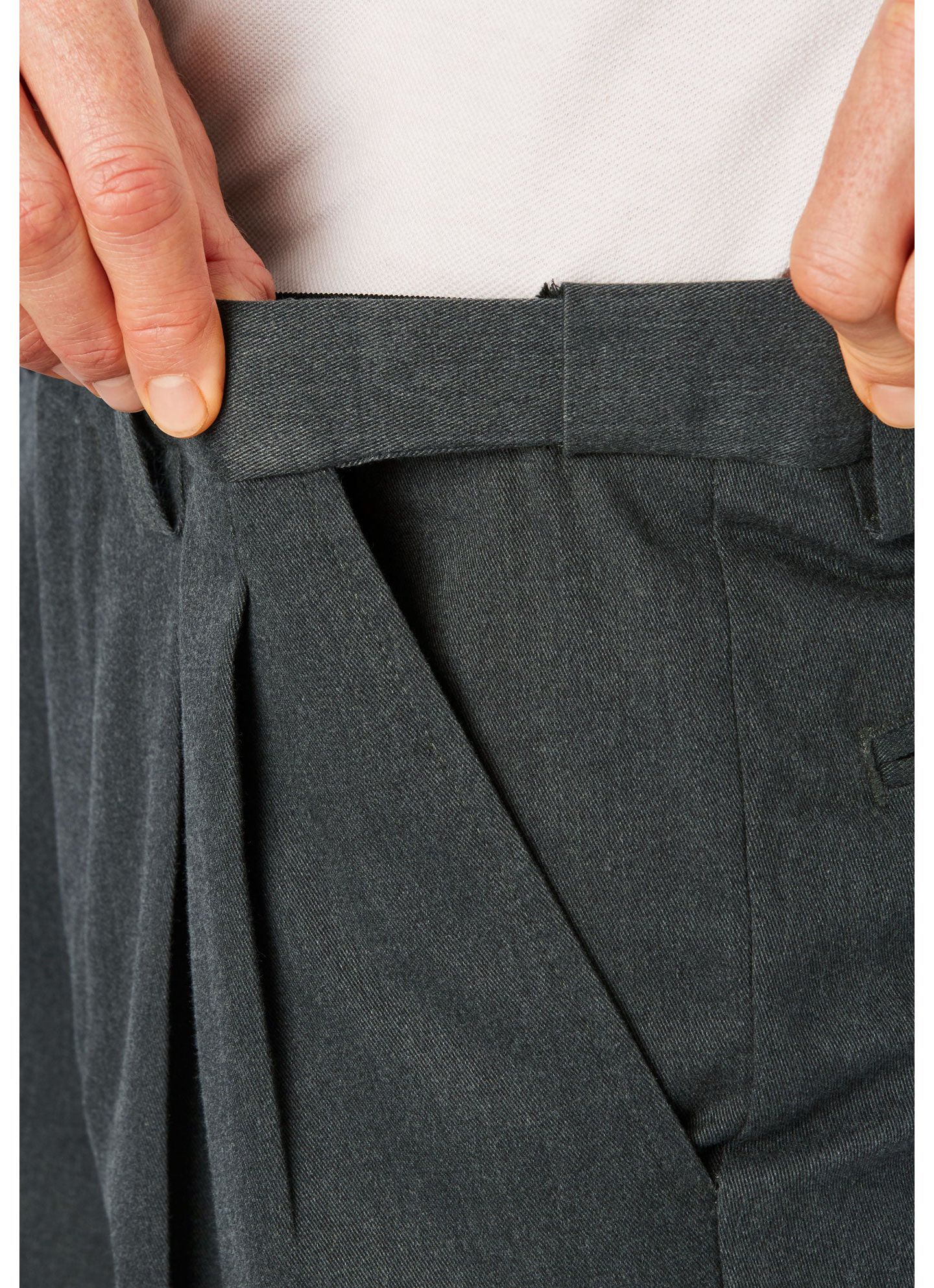Мужские шорты KingSize Wrinkle-Free Expandable Waist Pleat Front, цвет: Чёрный — фото 3