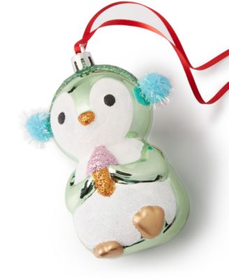 Sugar Plum Penguin with Earmuffs Ornament, Exclusively at Macy's