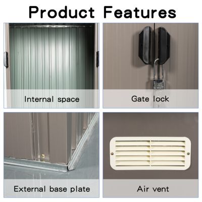 Streamdale 6FT X 4FT Outdoor Metal Storage Shed