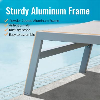 Streamdale 3-Piece Outdoor Aluminum Chaise Lounge Set