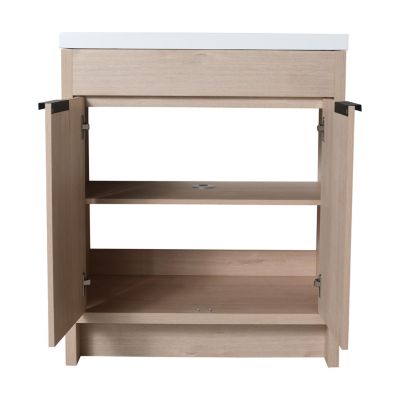 30" Soft-Close Doors Freestanding Vanity with Resin Sink