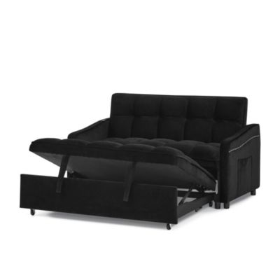 Streamdale Loveseat with Pull-out Bed, Adjustable Back & Pocket Arms