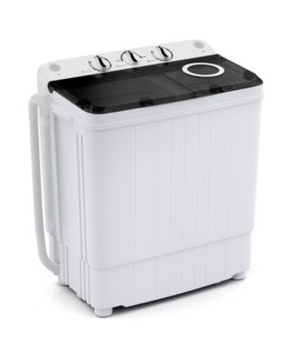 Portable Washing Machine 17.6 lbs Twin Tub Laundry Washer with Drain Pump