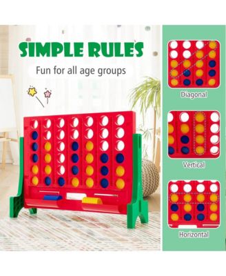 Wall Mounted or Tabletop Giant 4 in a Row Jumbo 4-to-Score Connect Game Set