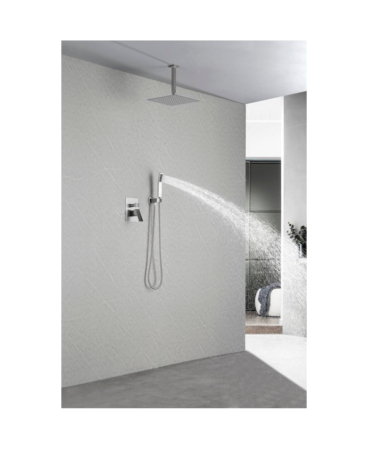 12" Rain Shower Head Systems Wall Mounted Shower 0002 - Silver
