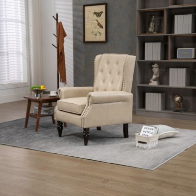 Streamdale Wood Frame Armchair, Modern Accent Chair Lounge Chair For Living Room