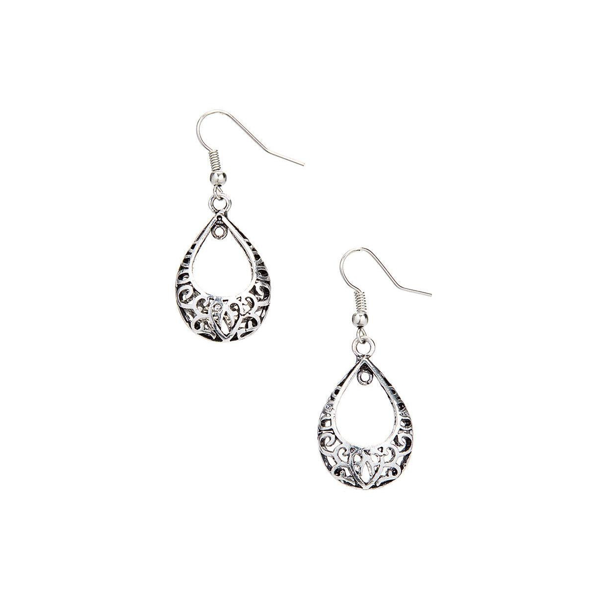 Tieha Retro Drop Dangle Earring - Silver