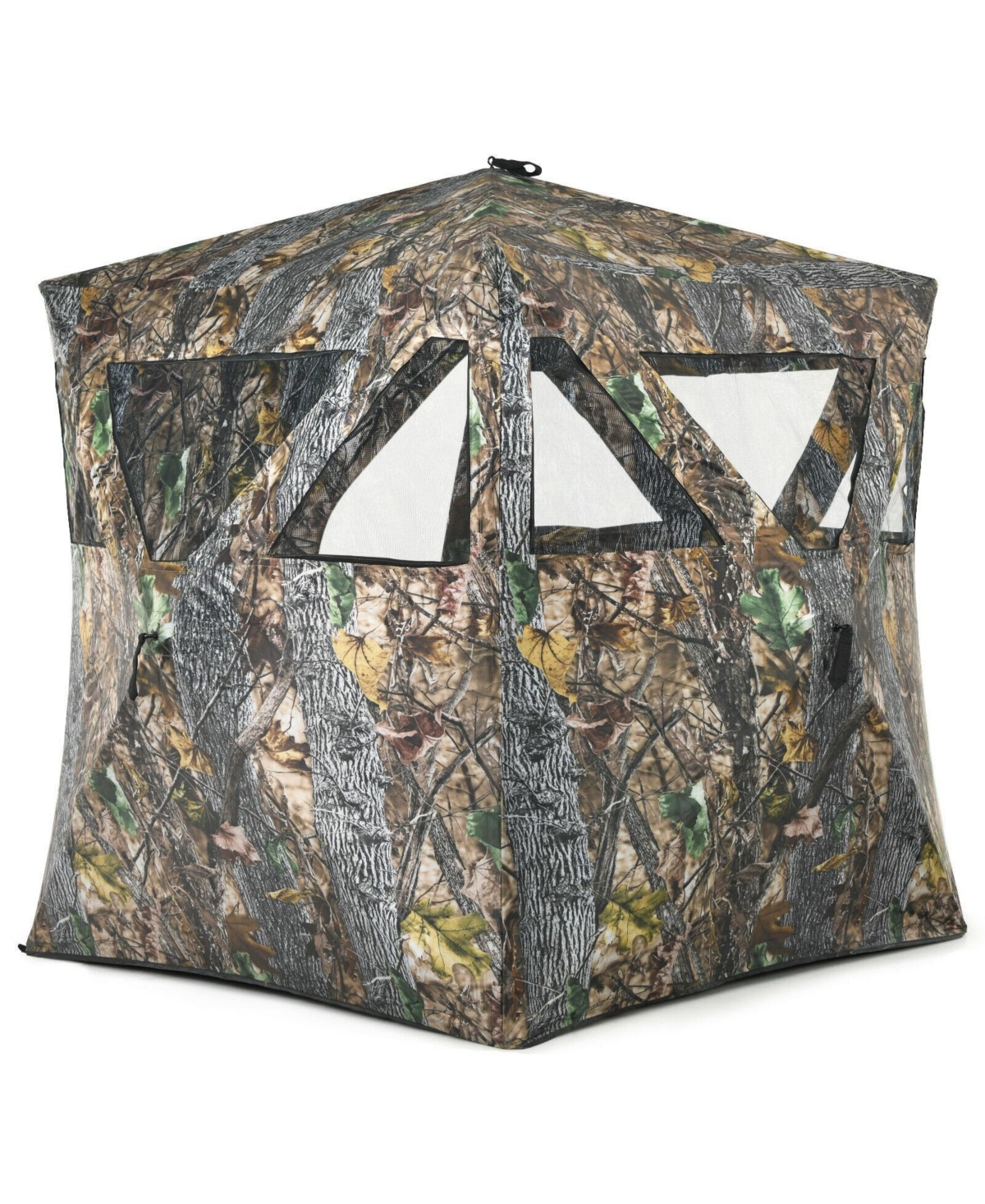 3 Person Portable Pop-Up Ground Hunting Blind with Tie-downs - Camouflage