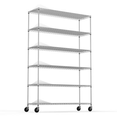 Heavy Duty NSF Metal Garage Storage Shelves, 6-Tier, 6000lbs