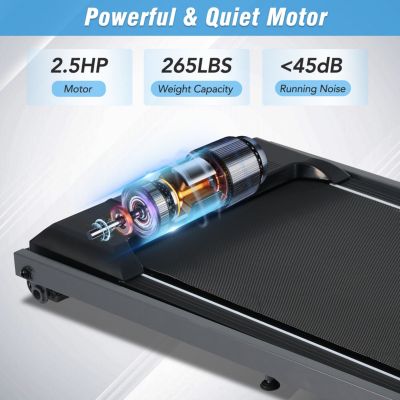 Streamdale Folding Treadmill with Speaker - 2.5HP 265Lbs Capacity