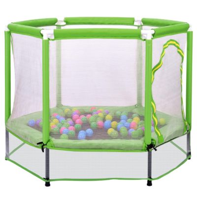 Streamdale 55" Kids Trampoline with Safety Net & Balls Indoor/Outdoor Fun