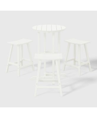 Outdoor Patio Counter Height Bar Stools Bistro Bar Table 4-Piece Set