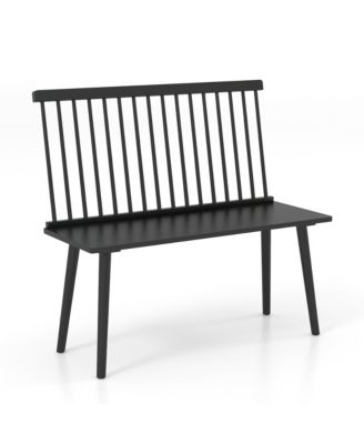 Entryway Bench for 2 Windsor Rubber Wood Dining Bench with Spindle.