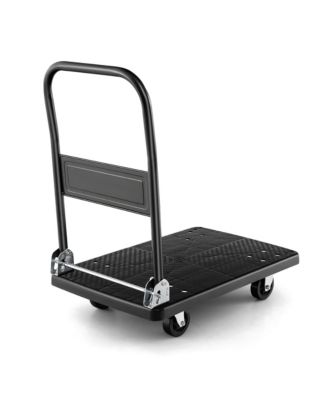 28'' x 19'' x 32''  Folding Push Cart Dolly Platform Hand Truck with 360° Swivel Wheels 440LBS Capacity