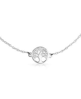Round Celtic Family Tree Of Life Anklet Ankle Bracelet Sterling Silver Adjustable 9 To 10 Inch With Extender Adjustable