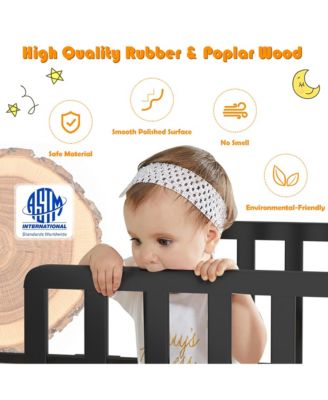 Kids Toddler Wood Bed Bedroom Furniture w/ Guardrails