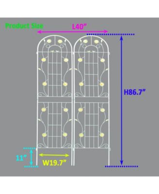 Streamdale Metal Garden Trellis 86.7" x 19.7" for Climbing Plants