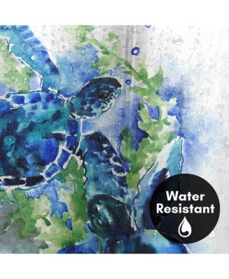  Sea Turtles by Suren Nersisyan Coastal Shower Curtain, 71x74