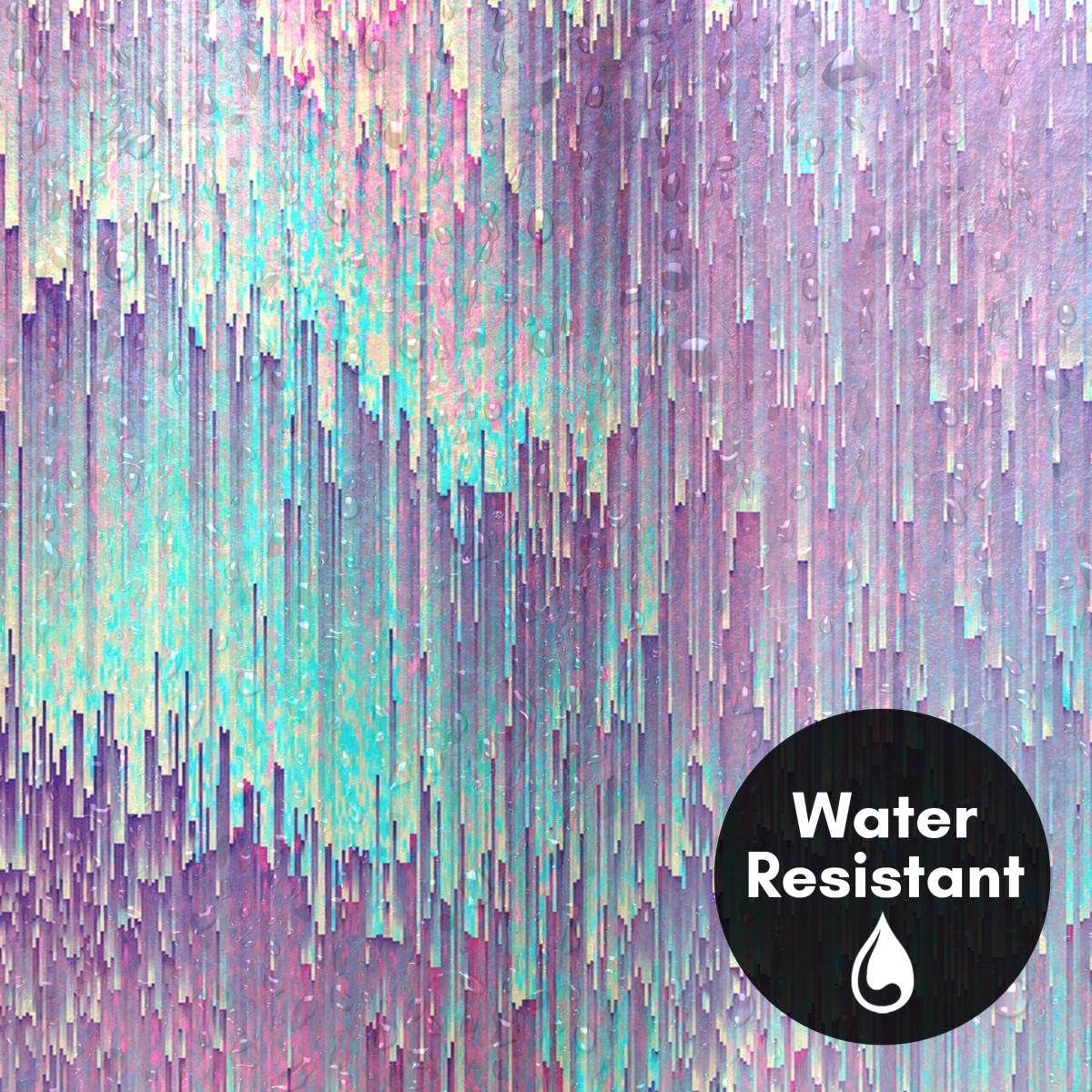 Americanflat Shower Curtain - Abstract Design - Iridescent Glitches by Emanuela Carratoni