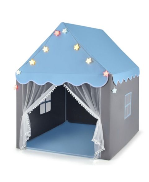 Детские игрушки Costway Castle Fairy Tent Star Lights 4-Piece Playhouse, Ages 3+, цвет: Синий