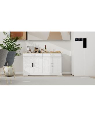 55" Farmhouse Buffet Cabinet with Drawers & Doors