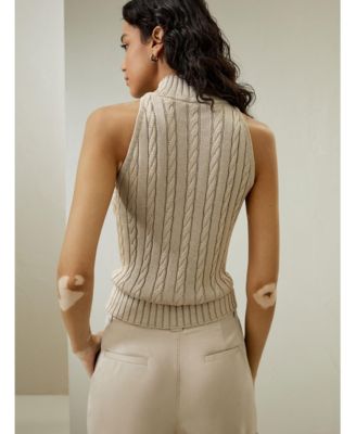 Women's Wild Silk Sleeveless Sweater