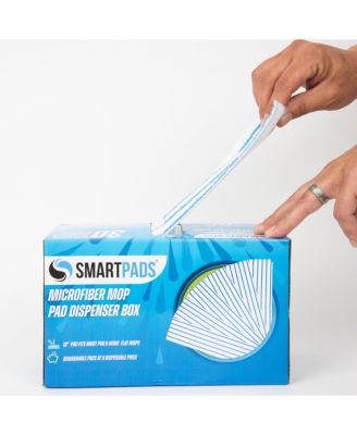 Smart Pads - Reusable Microfiber Mop Pad Refills (Box of 30), Color Options, 18"