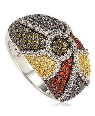 Suzy Levian Sterling Silver Cubic Zirconia Exotic Ring