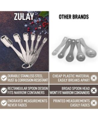 Measuring Spoons Rectangular with Leveler - Set of 6