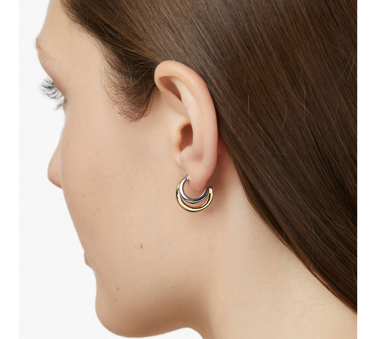 Ana Luisa Double Hoop Earrings - Scarlett Two Tone