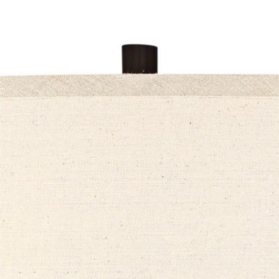 Rustic Farmhouse Vintage Table Lamp with USB Charging Port 31" Tall Bronze Drum Shade Living Room Bedroom House Bedside