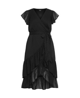 Plus Size Midi Frill Dee Tiered Dress
