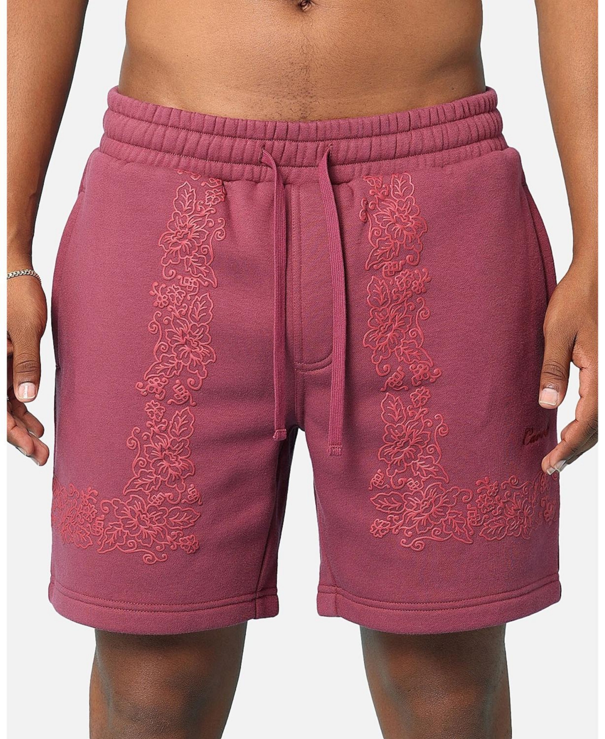 Carre Men's Botanical Sweat Shorts - XXXLarge, Red