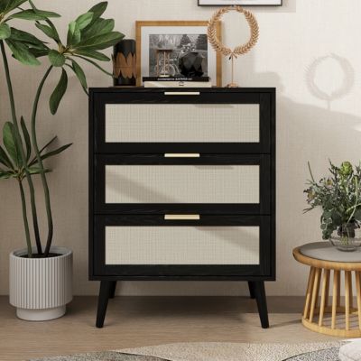 3 Drawer Cabinet, Suitable For Bedroom, Living Room, Study