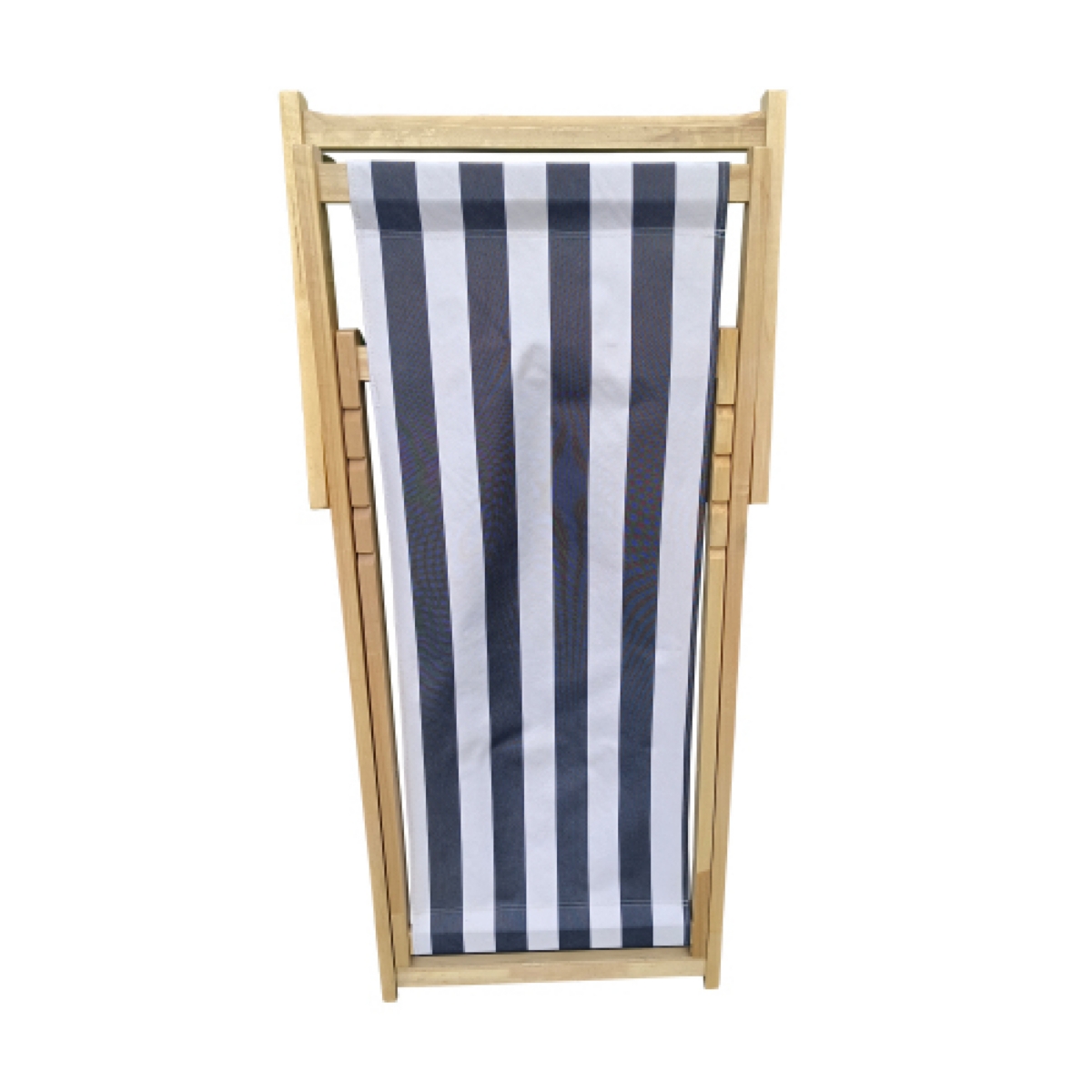Streamdale Folding Chaise Lounge Chair, Dark Blue & Broad Stripe