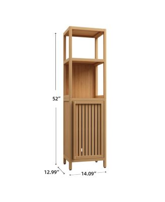 Streamdale  Furniture 14 inches/ 1 Count Bamboo Storage Cabinet for Bathroom and Living Room