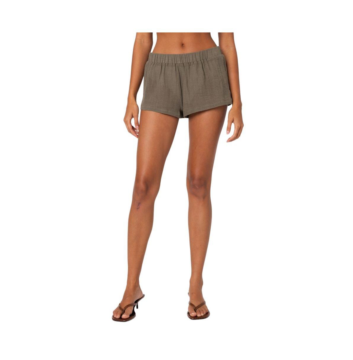 Edikted Women's Harleigh Linen Look Shorts