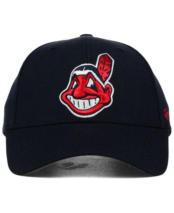 '47 Brand Cleveland Indians MVP Relaxed Fit Cap - Navy Wool Blend Hat With Velcro Closure - View #11
