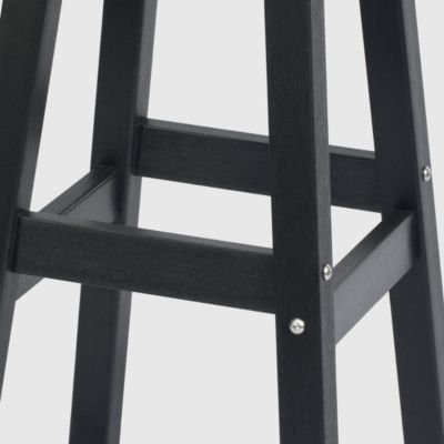 29" HDPE Outdoor Patio Square Bar Stools (Set of 2)