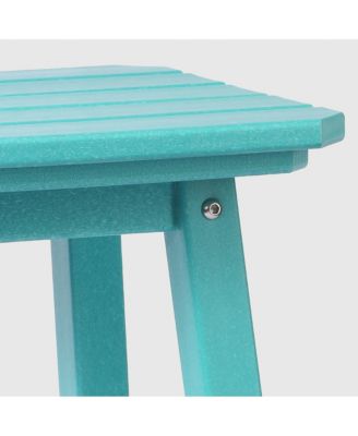 29" HDPE Outdoor Patio Square Bar Stools (Set of 3)